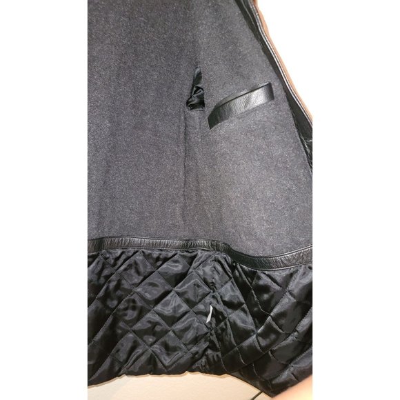 J Crew Black Leather Jacket Size Medium - Picture 5 of 9